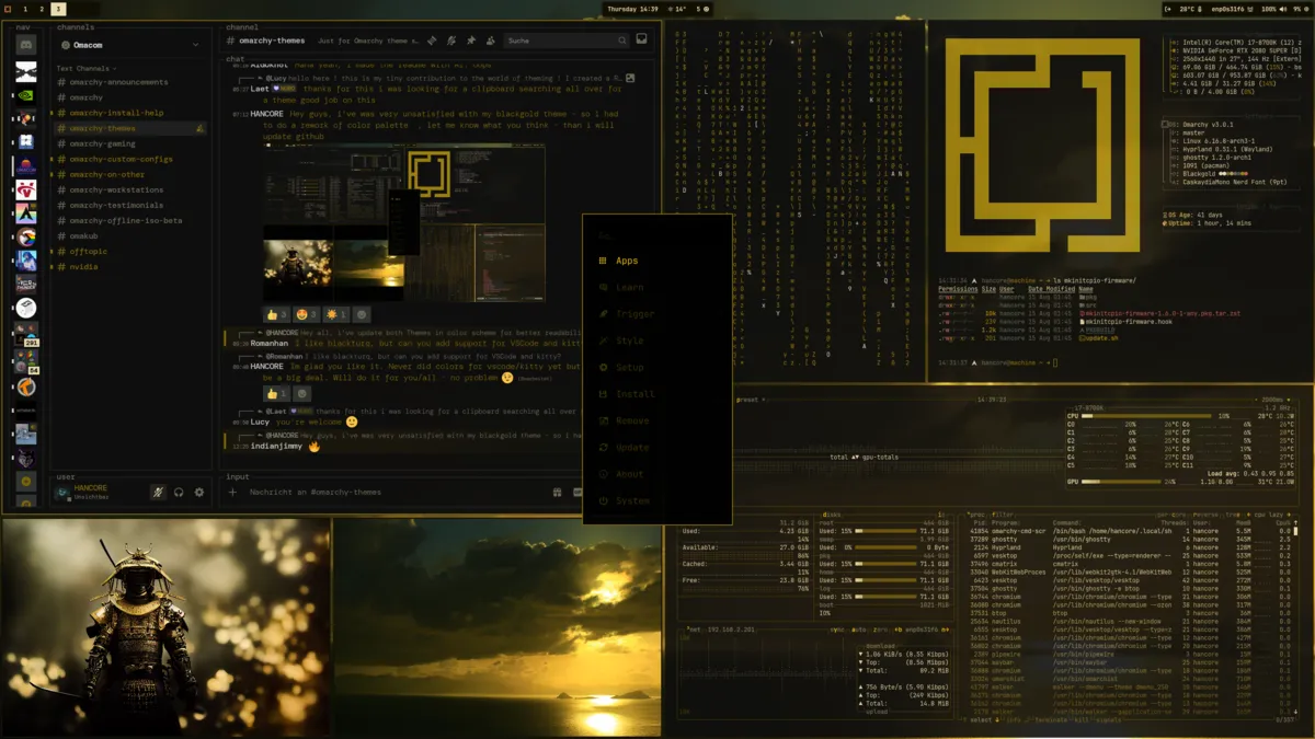 Black Gold theme screenshot
