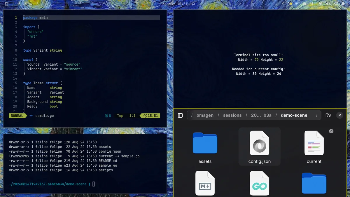 Starry Night theme screenshot